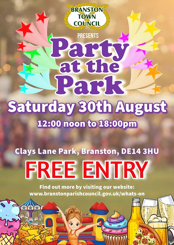 Party at the Park Burton 30th Aug 2025 poster